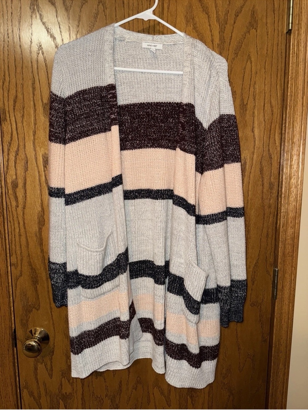 Nine West Women’s Color Block Open Front Cardigan- Size 2X